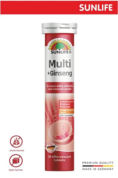 Sunlife Multivitamin Mineral Ginseng 20 Efervesan Tablet