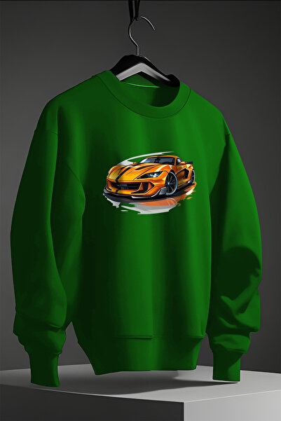 ARABA Desenli DTF Baskılı Sweatshirt