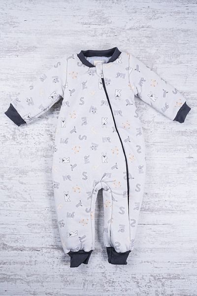 PODİUM GİYİM Cute Alphabet Printed 100% Cotton 2.5 Tog Winter Sleeping Bag