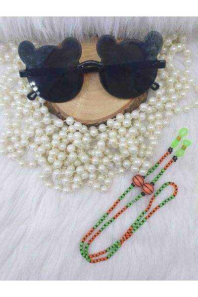 HAPPY HANDMADE Spor Serisi/çocuk Gözlük Zinciri Basketbol Topu Cocuk Gözlük Zinciri Cocuk Zıncır Askısı Hediyelik
