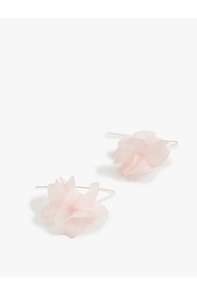 Koton Large Size Flower Patterned Volume Earrings
