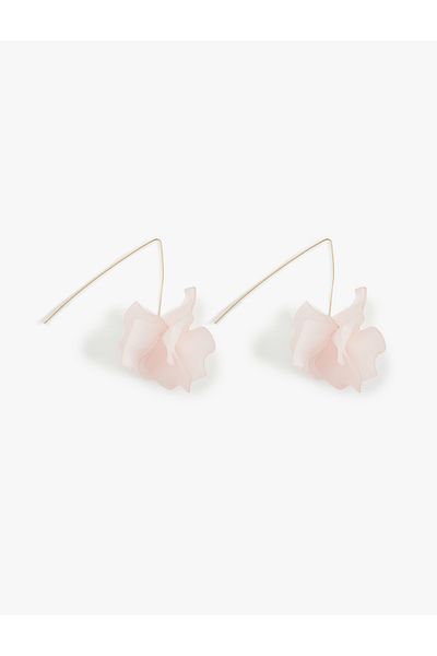 Koton Large Size Flower Patterned Volume Earrings