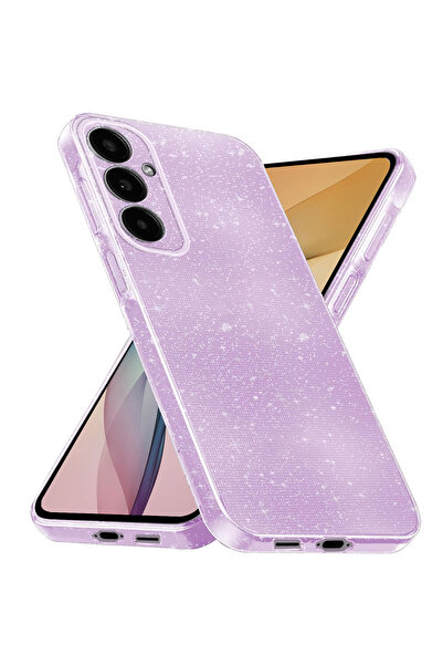 Merwish Samsung Galaxy S23 FE (Fan Edition) Uyumlu Şeffaf Simli Kılıf Yükselt...