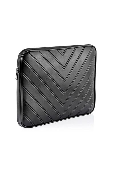 NS reliable Чанта за лаптоп/машина MacBook от изкуствена кожа 15,6 инча - 800-PLAIN, черна