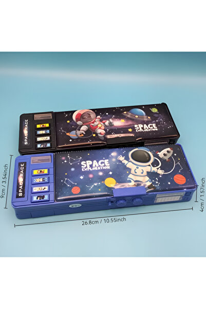 kardelen kırtasiye UZAY ASTRONOT ÇOK FONKSİYONLU ŞİFRELİ KALEMLİK KALEM KUTUSU
