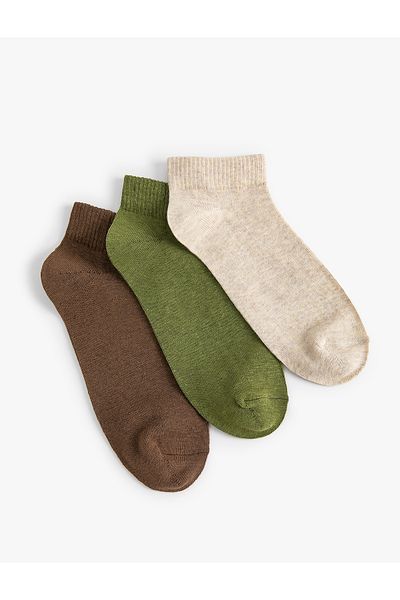 Koton Σετ 3 Basic Booties Κάλτσες - Πολύχρωμες