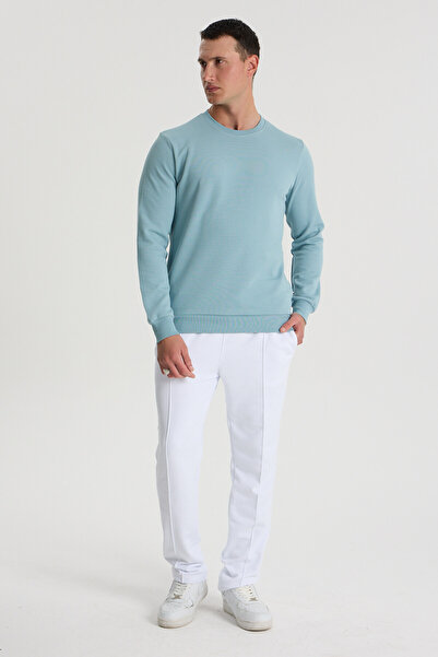 Perché Travis Erkek Yumuşacık Kumaşlı Regular 3 Iplik Fit Yuvarlak Yakalı Sweatshirt