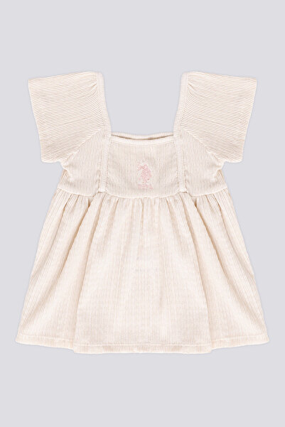 U.S. Polo Assn. U.S. Polo Assn Kız Bebek Bej Elbise