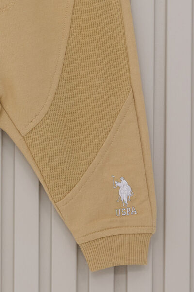 U.S. Polo Assn. Us Polo Baby Boy 2 Piece Set Usb2155 Beige