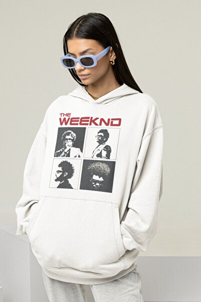 SEVBANO تصميم The Weeknd مطبوع للجنسين هوديي رابر كبير الحجم