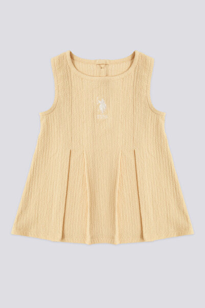 U.S. Polo Assn. U.S. Polo Assn Kız Bebek Sarı Elbise