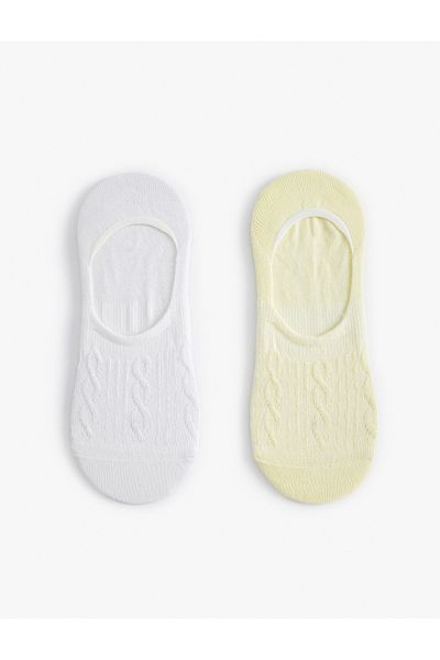 Koton Set de 2 șosete de balerină texturate și colorate