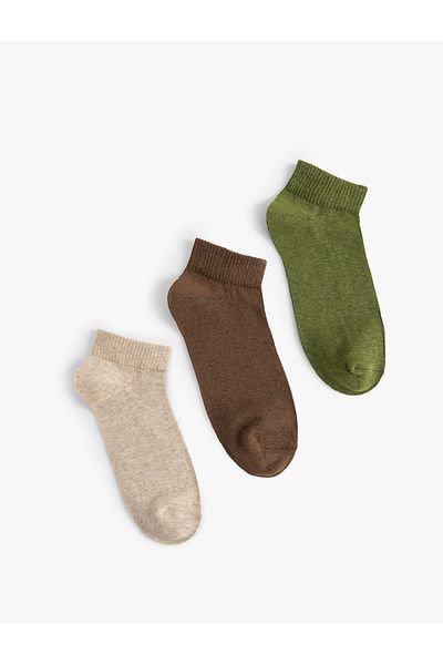 Koton Σετ 3 Basic Booties Κάλτσες - Πολύχρωμες