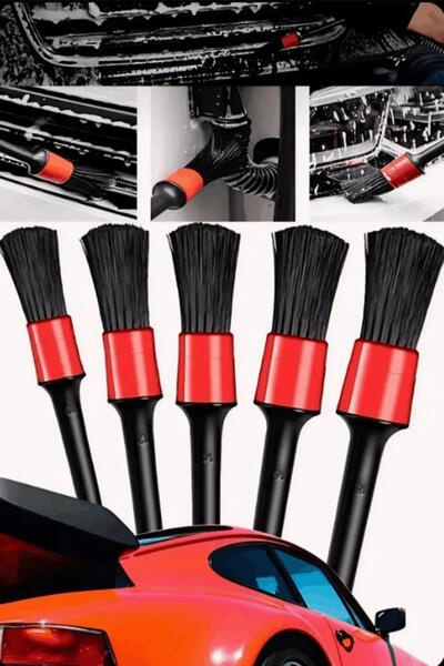 MasterCar 5'li Oto Detay Temizlik Fırçası Seti Kaliteli Detaylı Farklı Boyutl...
