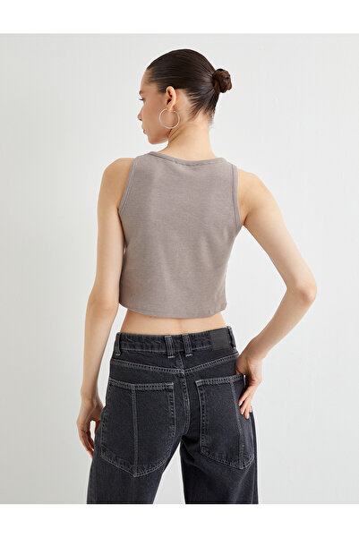Koton Osaka Crop Atlet Ribanalı Slim Fit