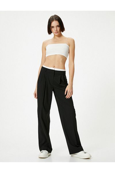 Koton Basic Crop Athlete Thin Strap Ribbed Cotton Slim Fit