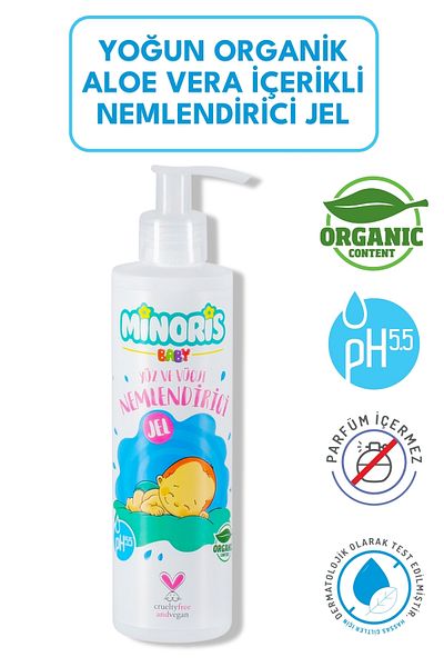 Minoris Baby Organic Hand Face and Body Moisturizer 200ml