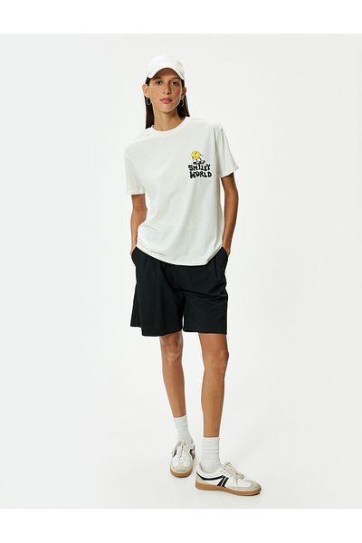 Koton SmileyWorld® Licensed Oversize Crew Neck T-Shirt