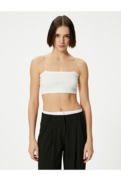 Koton Basic Crop Athlete Thin Strap Cotton Slim Fit