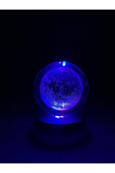 GONCA HEDİYELİK Işıklı Cam Küre Dolunay Hediyelik