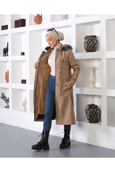 Herita Hijab-Kleid mit Tunnel-Detail – Cluster-Ausschnitt