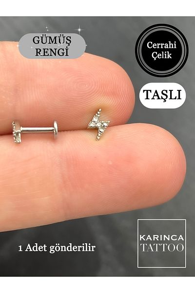 Karınca Piercing Lightning Stone Piercing Flat Conch Forward Helix Cartilage Tragus Piercing