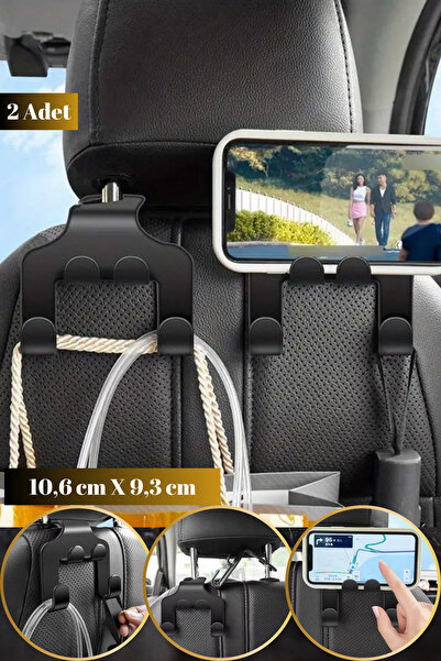 Hane Dostu 2 Adet 4 Kancalı 3 Bölmeli Araç Koltuk Arkası Telefon Tutucu | Esy...