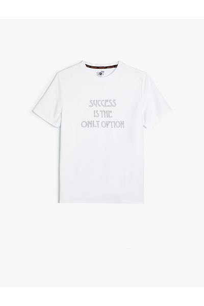 Koton Αθλητικό μπλουζάκι με κοντό μανίκι Crew Neck - Slogan Printed