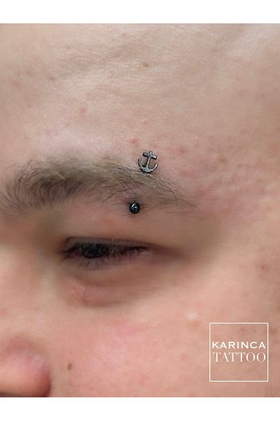 Karınca Piercing Black Anchor Model Rook Daith Snug Ear Cartilage Conch Orbital Eyebrow Piercing
