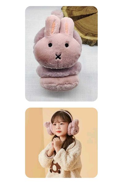 Eva Rose 1Pcs Rabbit Model Winter Earmuff Plush Earmuff Children's Plush Earmuff Girl's Earmuff