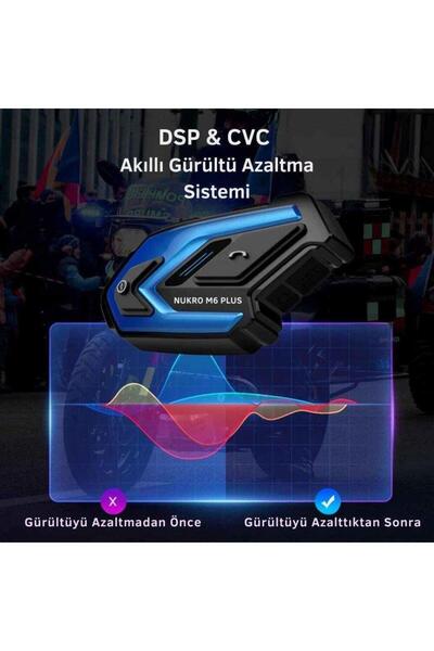 Nukrotech M6 Plus Bluetooth Intercom Siyah