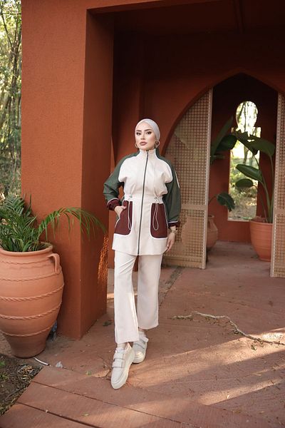 MİMİ Luxury Wear Σετ φόρμας Hijab με φερμουάρ