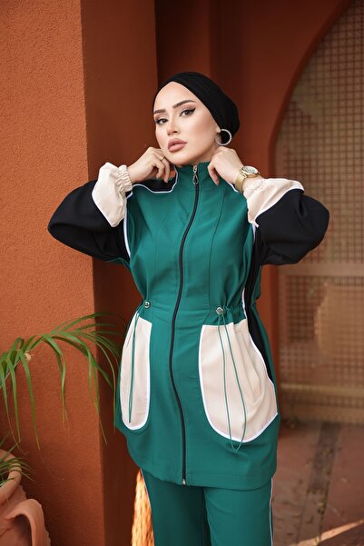 MİMİ Luxury Wear Σετ φόρμας Hijab με φερμουάρ