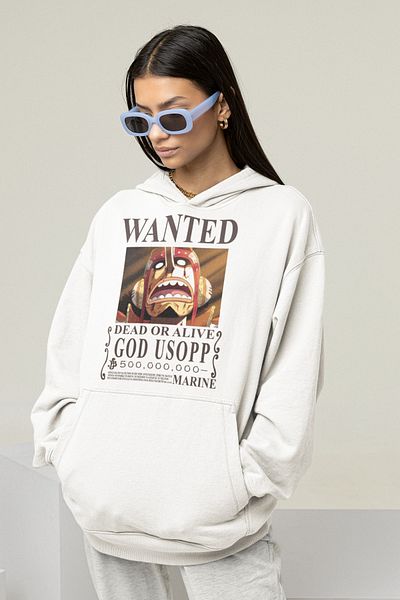 SEVBANO God Usopp Printed Unisex Oversize Anime Hoodie