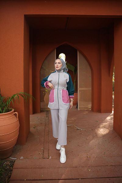 MİMİ Luxury Wear Σετ φόρμας Hijab με φερμουάρ