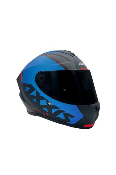 AXXIS DRAKEN S GEAR E7 MAT BLUE KAPALI KASK