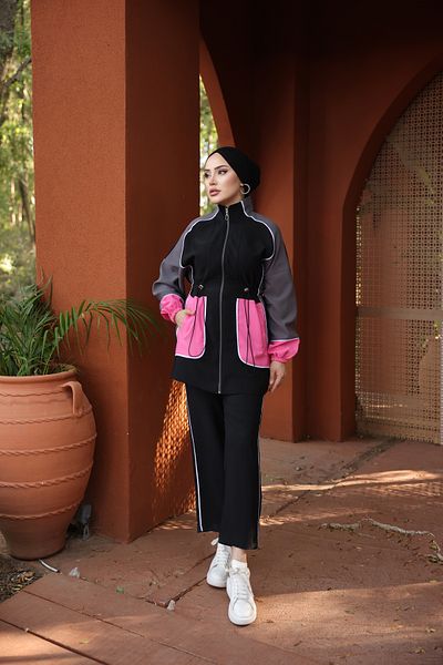 MİMİ Luxury Wear Σετ φόρμας Hijab με φερμουάρ