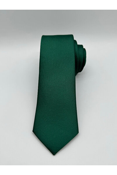 HARES Emerald Green Satin Handmade Tie & Handkerchief