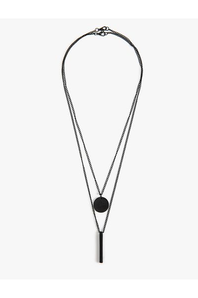 Koton Chain Necklace Set of 2 with Geometric Charm Detail