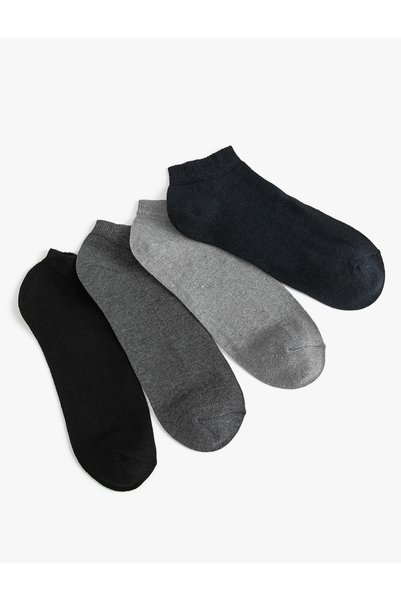 Koton Set de șosete de bază 4 piese papuci multicolori