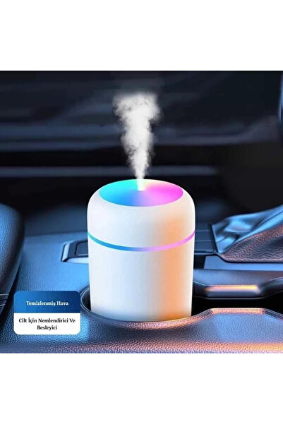 LIGHTNIX Araç Içi H2o 300 ml Type C Girişli Hava Nemlendirici Ve Aroma Difüzörü H2o