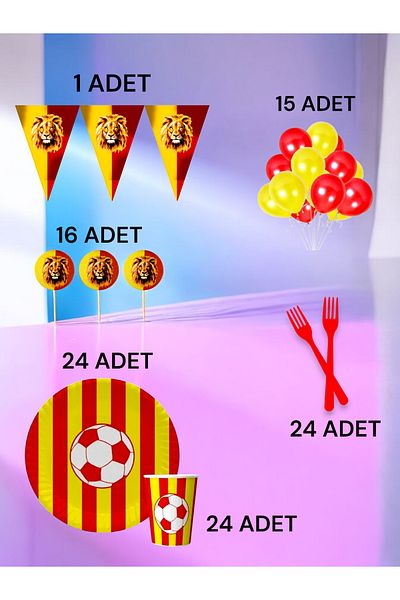VibeHome Red Yellow Fan m Pack for 24 - Birthday Party and Fun Events