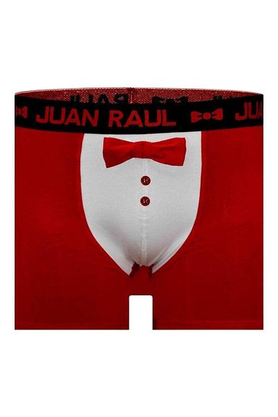 Juan Raul 95% Cotton 5% Elastane Boxers with Red Bow Tie Design - Db211