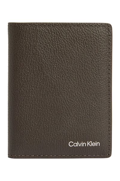 Calvin Klein Men's Extra Card Compartment 100% Leather Brown Wallet K50K 512687 -Baw