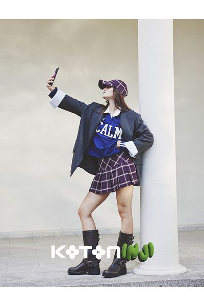 Koton New Season Koton X İnji - Mini Pleated Plaid Skirt