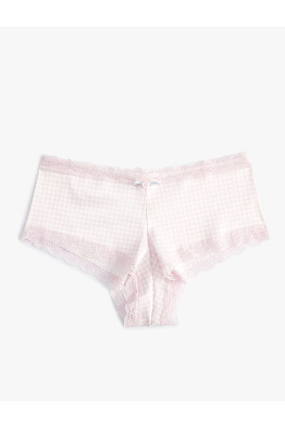 Koton Мереживні хіпстерські трусики з високою талією - Gingham