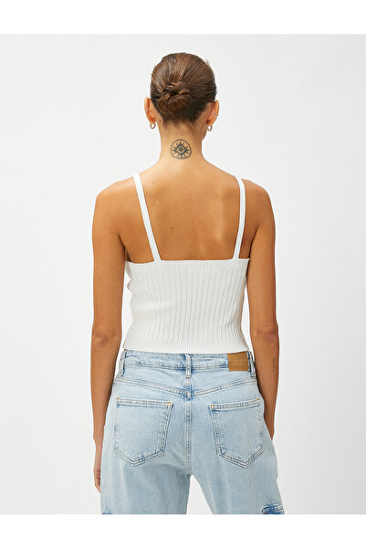 Koton Crop Knitwear Undershirt with Straps V-Neck