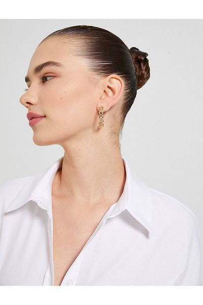 Koton Hoop Earrings Heart Shaped