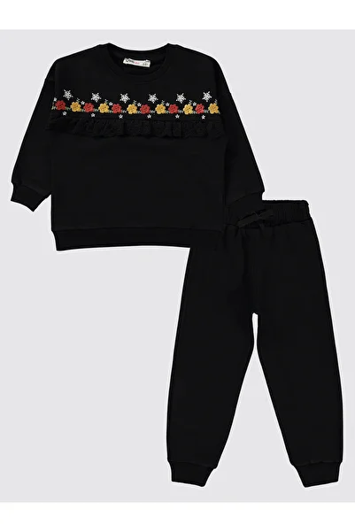 Civil Girls 2-5 Years Old Girl's Tracksuit Set - Black