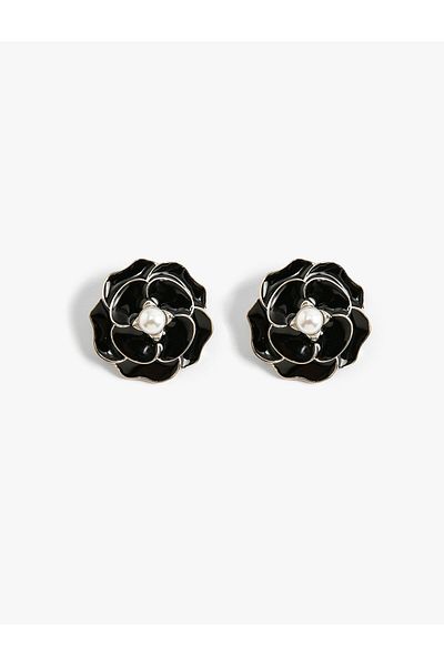 Koton Flower Earrings Pearl Detailed - Melis Ağazat X Koton
